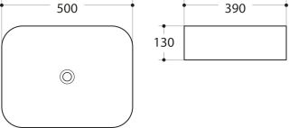 Раковина Art&Max 50см белый AM-78109